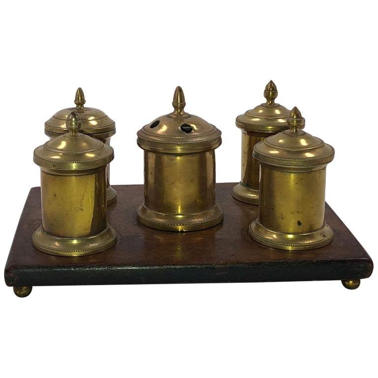 English Desk Set Inkwell - English Georgian America