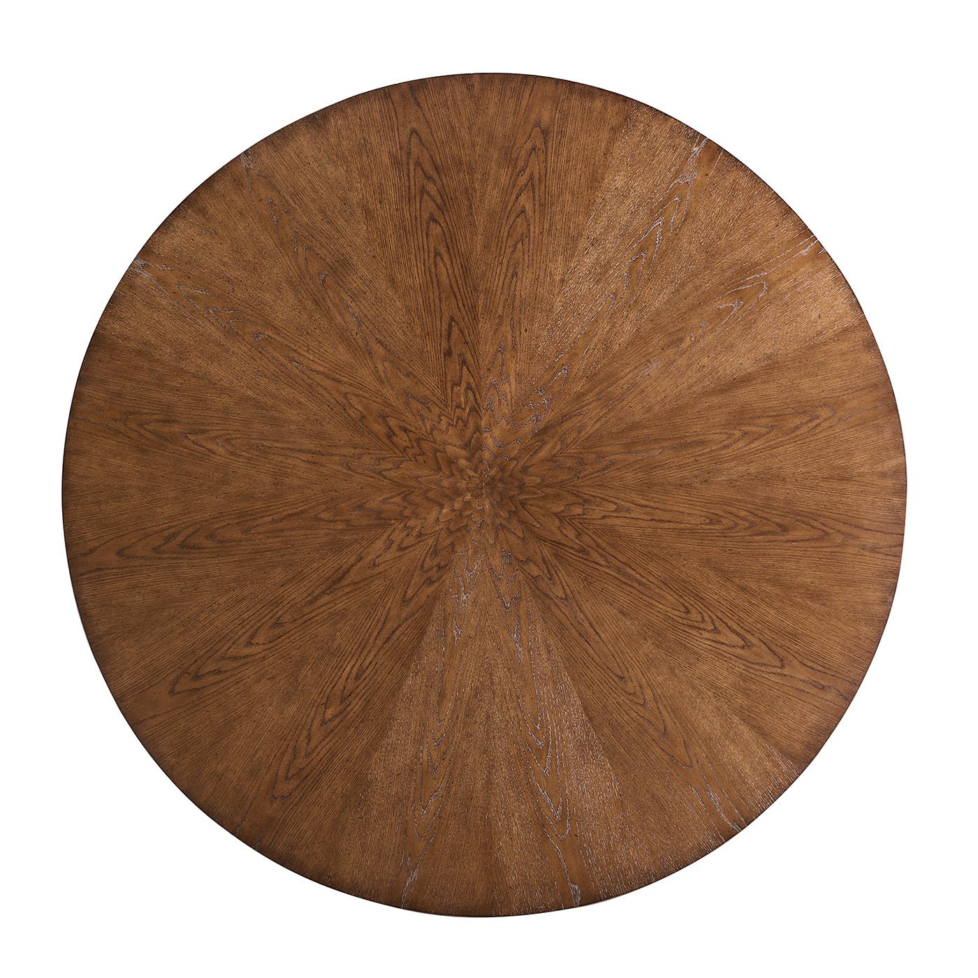 English Georgian Round Oak Pedestal Dining Table - English Georgian America