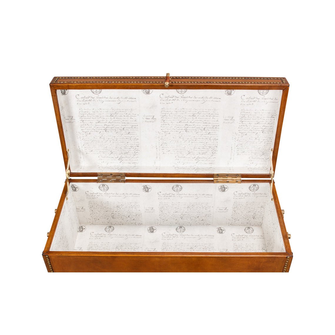 English Leather Box On Stand - English Georgian America