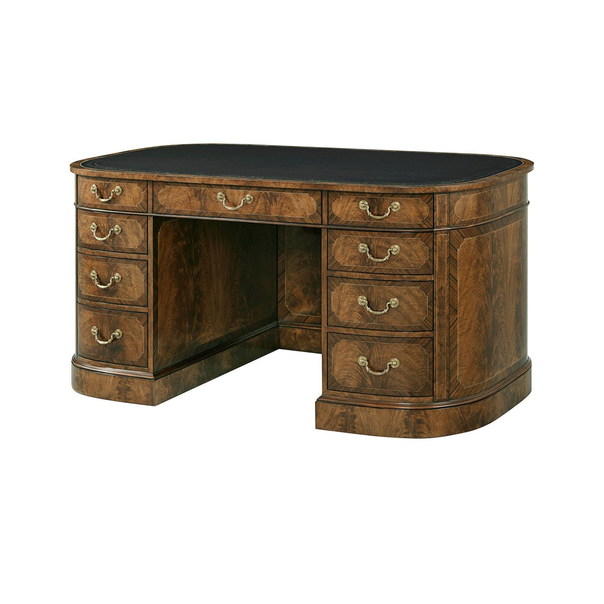 English Leather Top Desk - English Georgian America