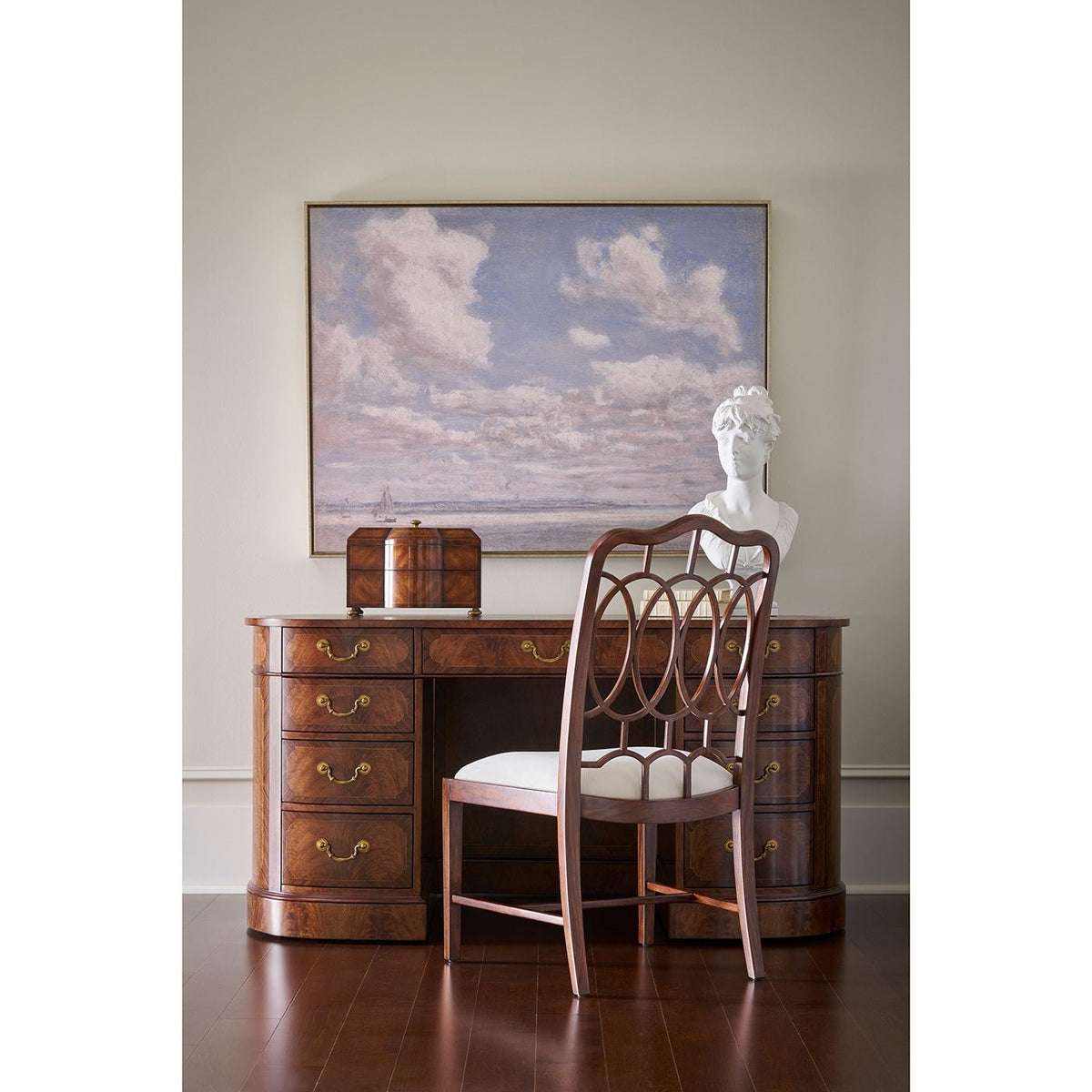 English Leather Top Desk - English Georgian America