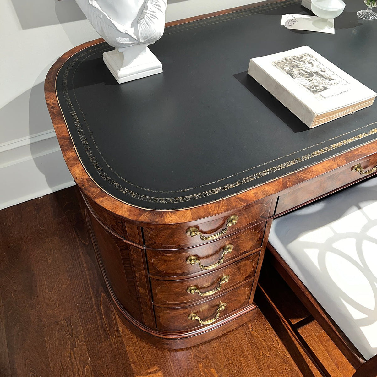 English Leather Top Desk - English Georgian America