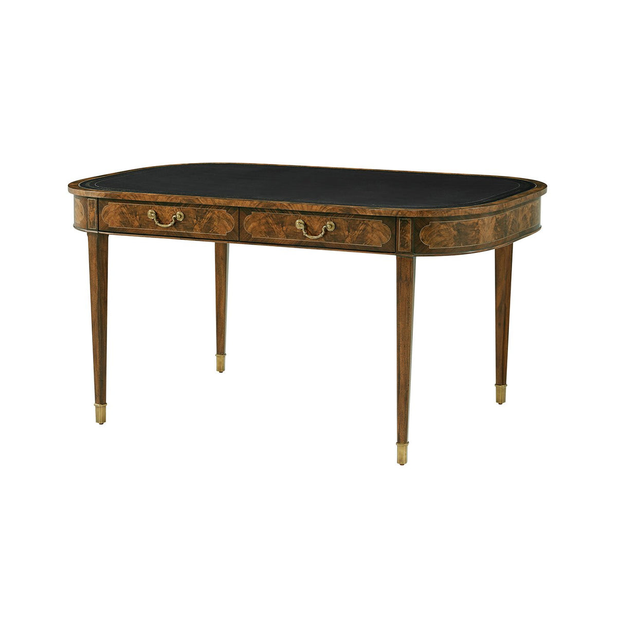English Leather Top Writing Table - English Georgian America