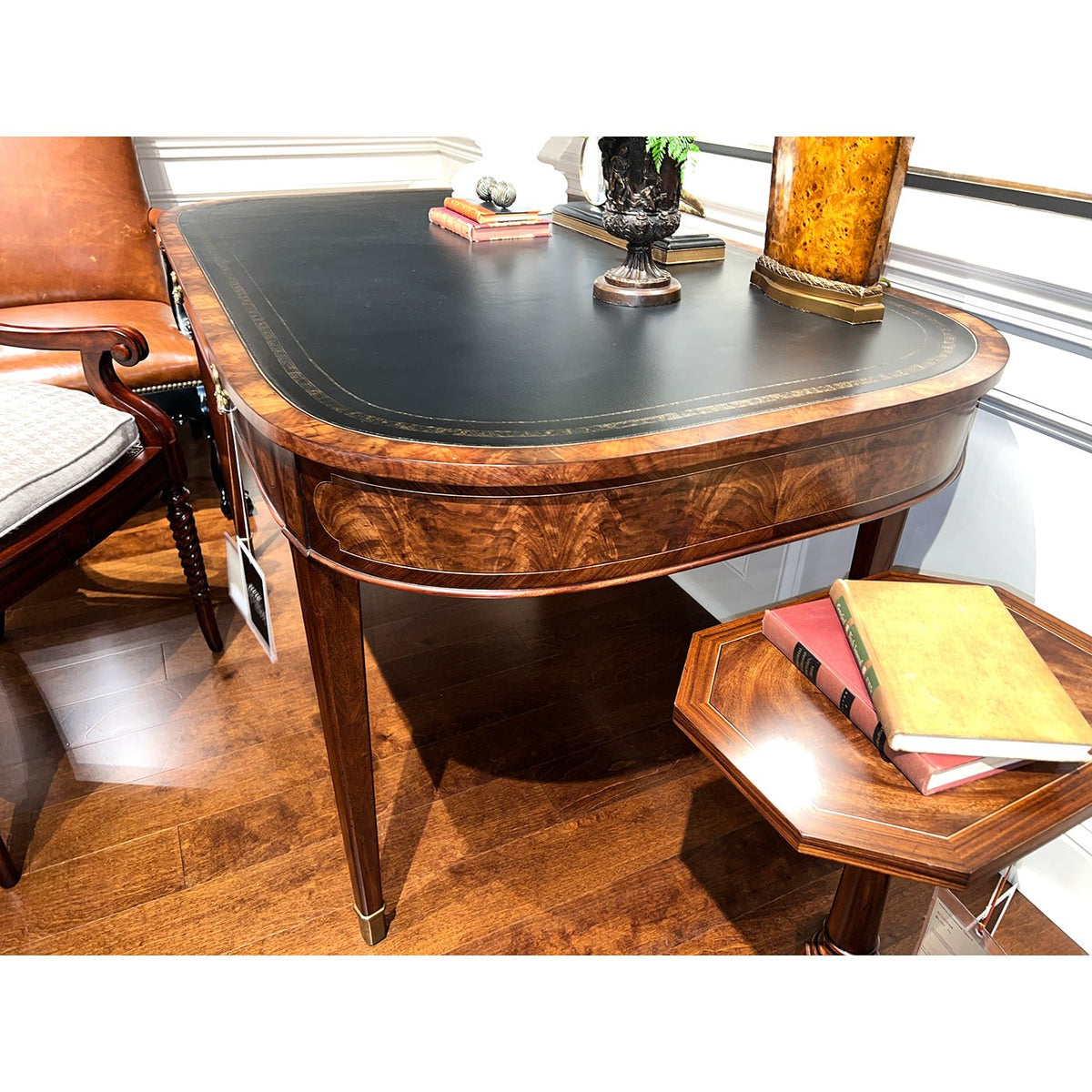 English Leather Top Writing Table - English Georgian America