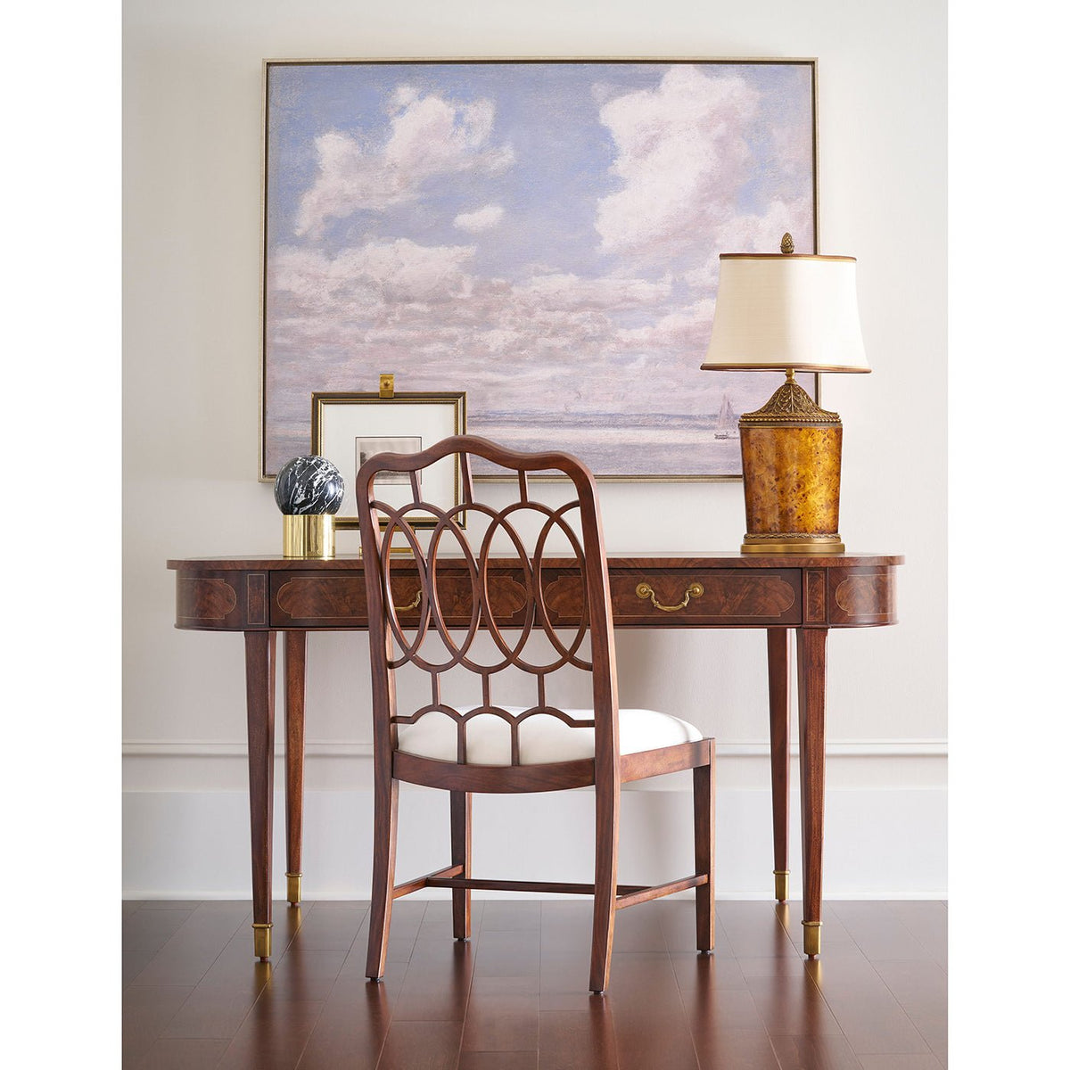 English Leather Top Writing Table - English Georgian America