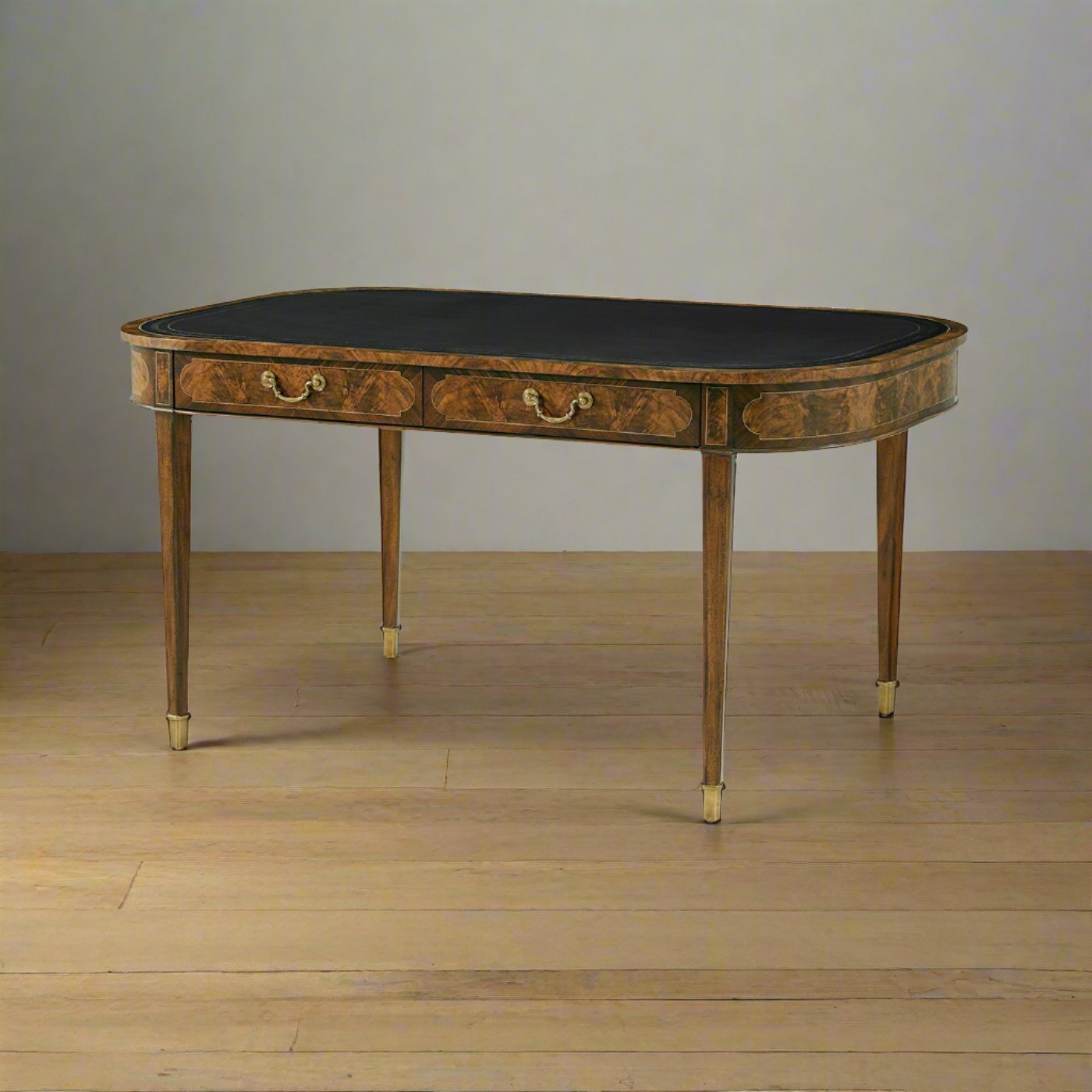 English Leather Top Writing Table - English Georgian America