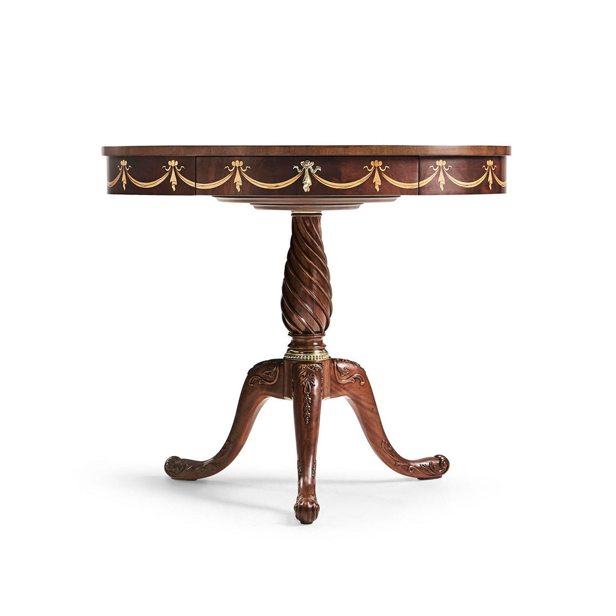 English Mahogany Oval Side Table - English Georgian America