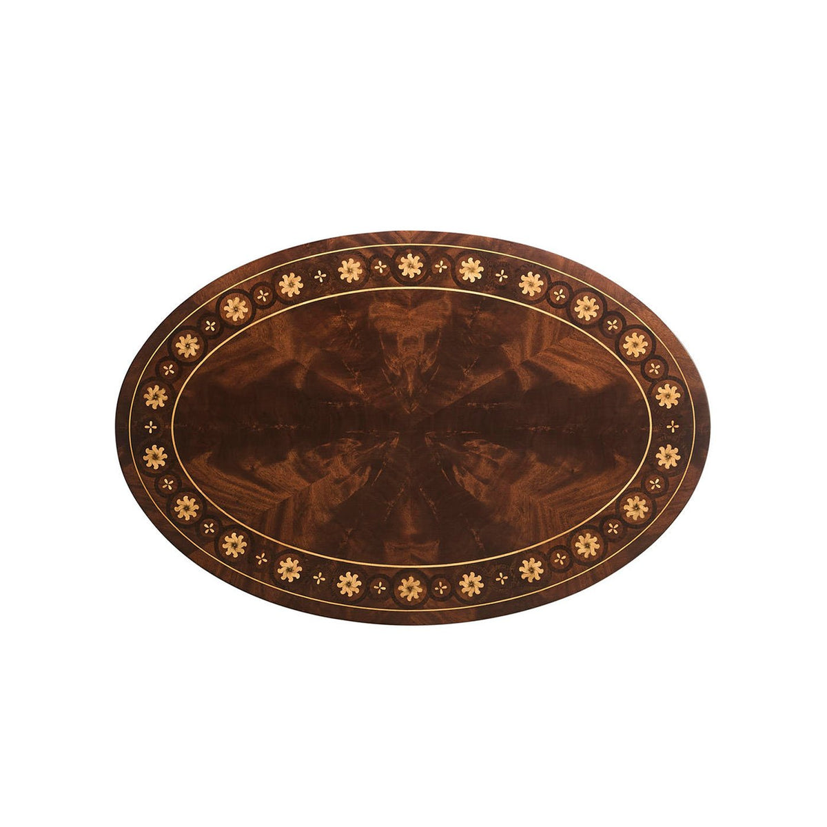 English Mahogany Oval Side Table - English Georgian America