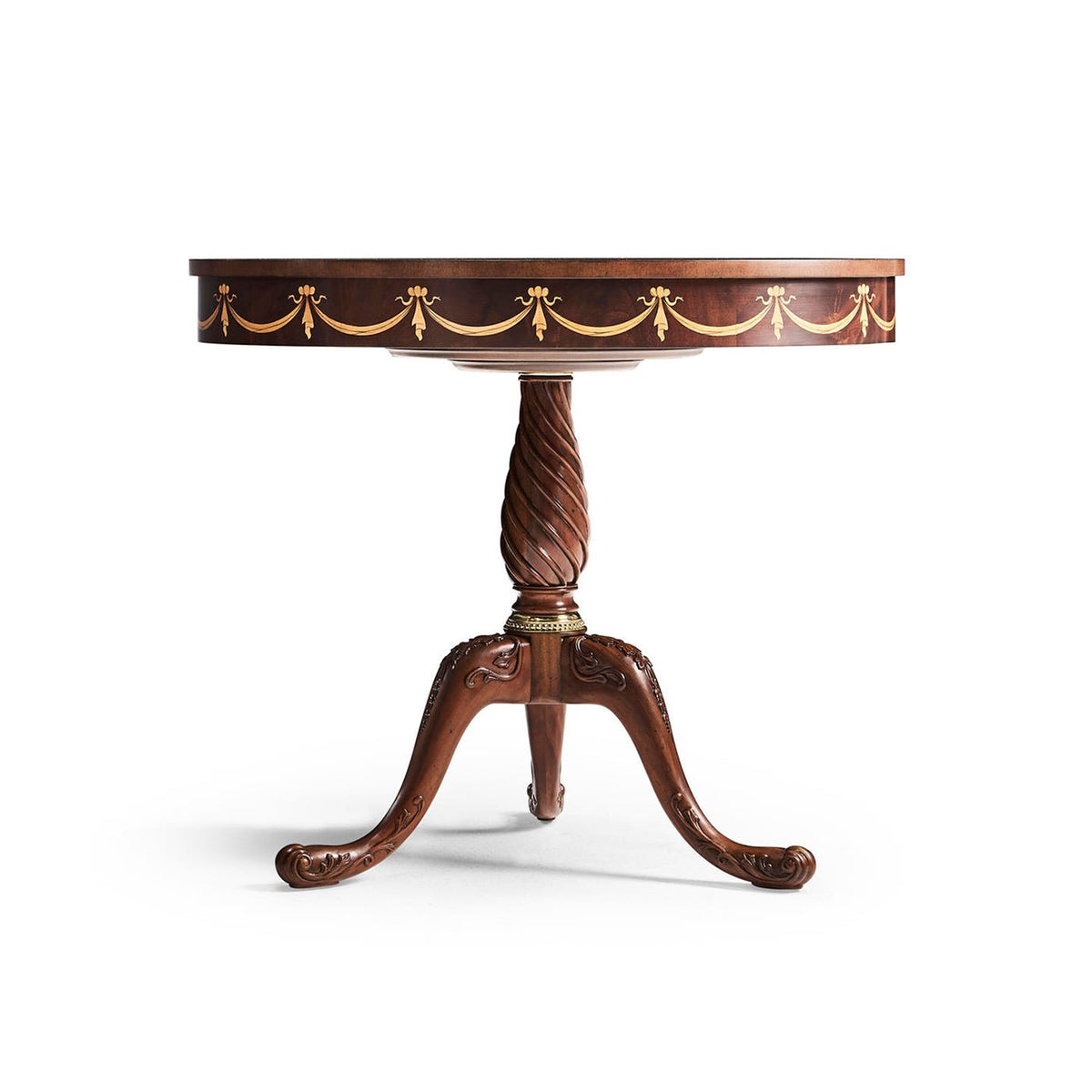 English Mahogany Oval Side Table - English Georgian America