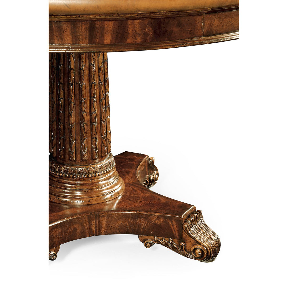 English Mahogany Round Poker Table - English Georgian America