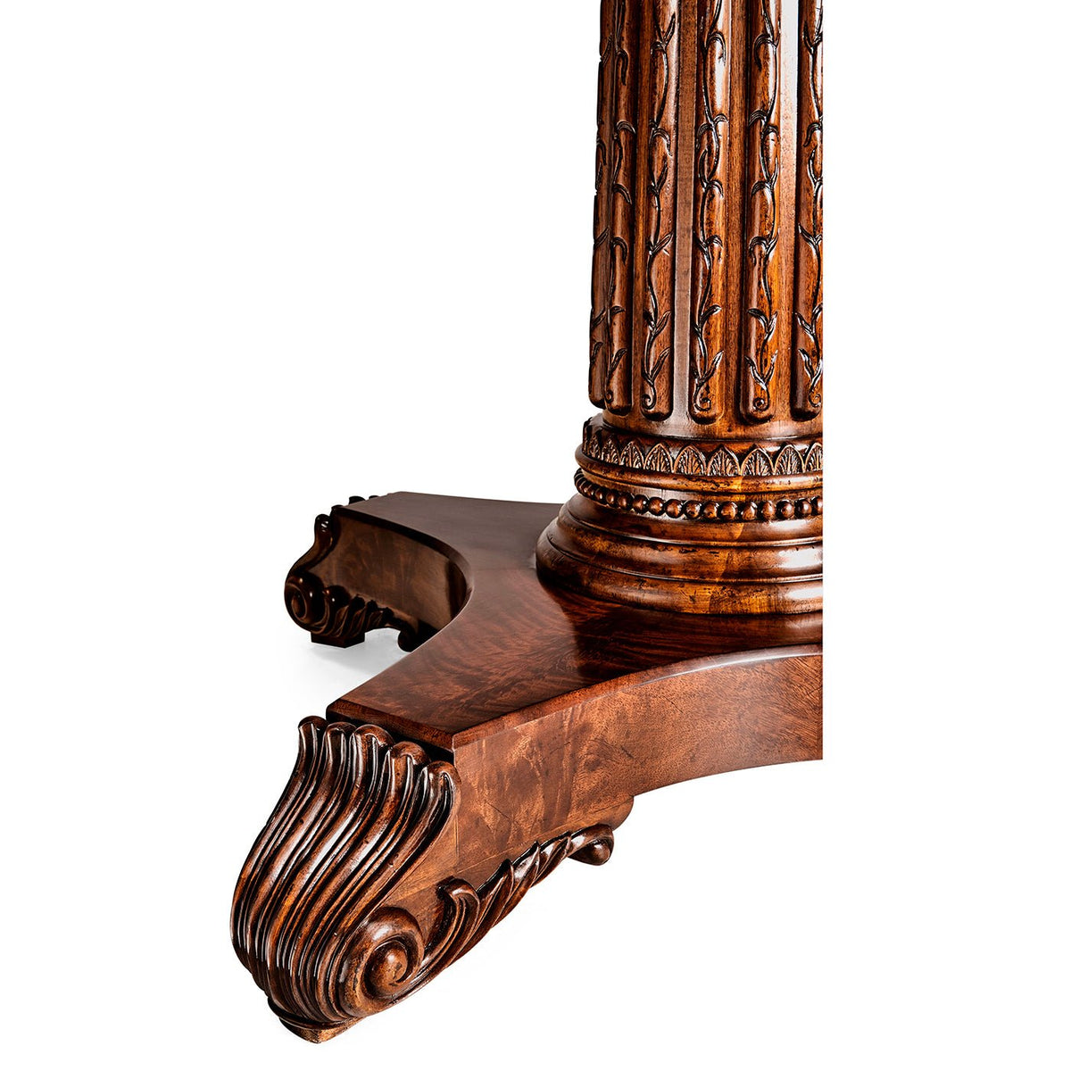 English Mahogany Round Poker Table - English Georgian America