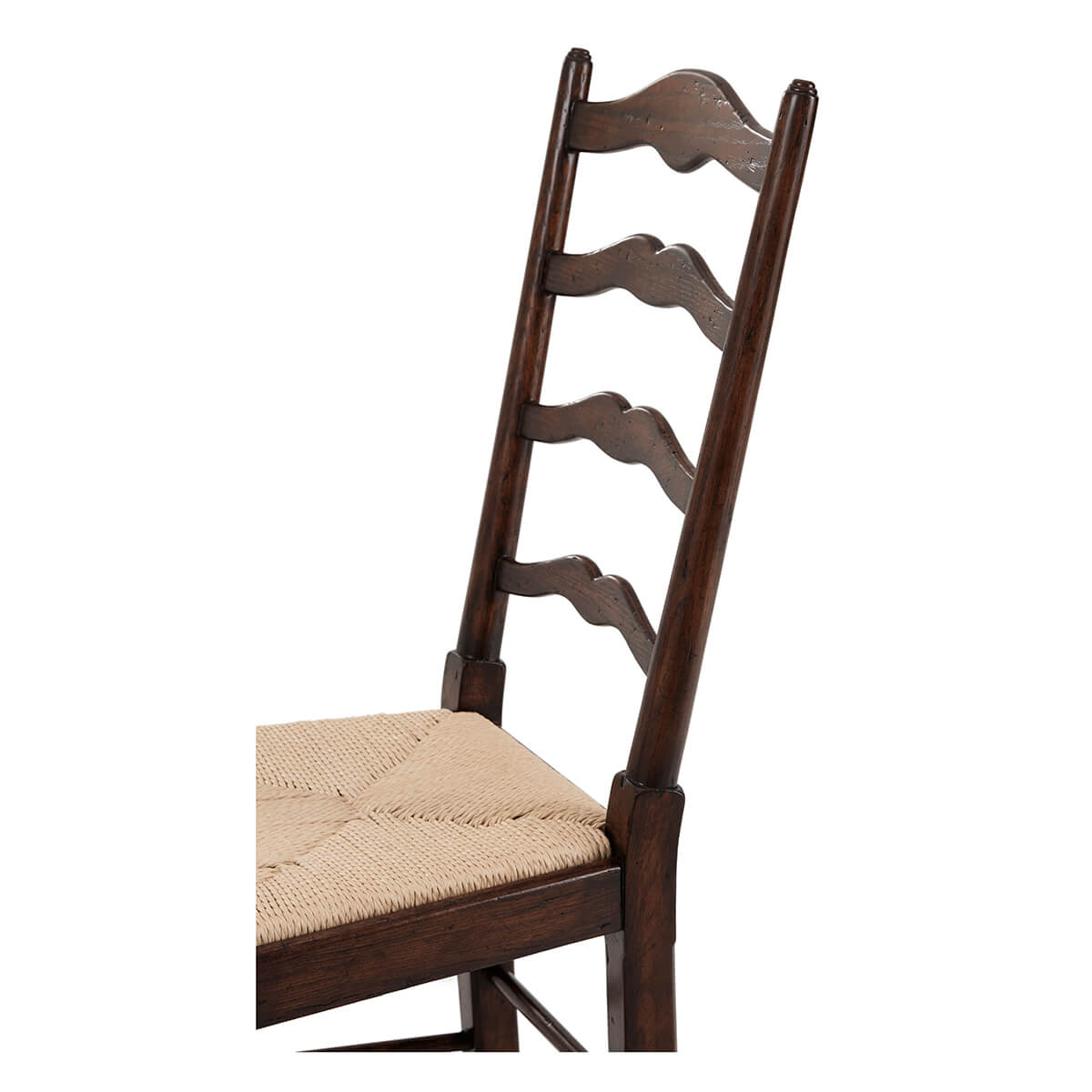 English Oak Ladderback Side Chair - English Georgian America