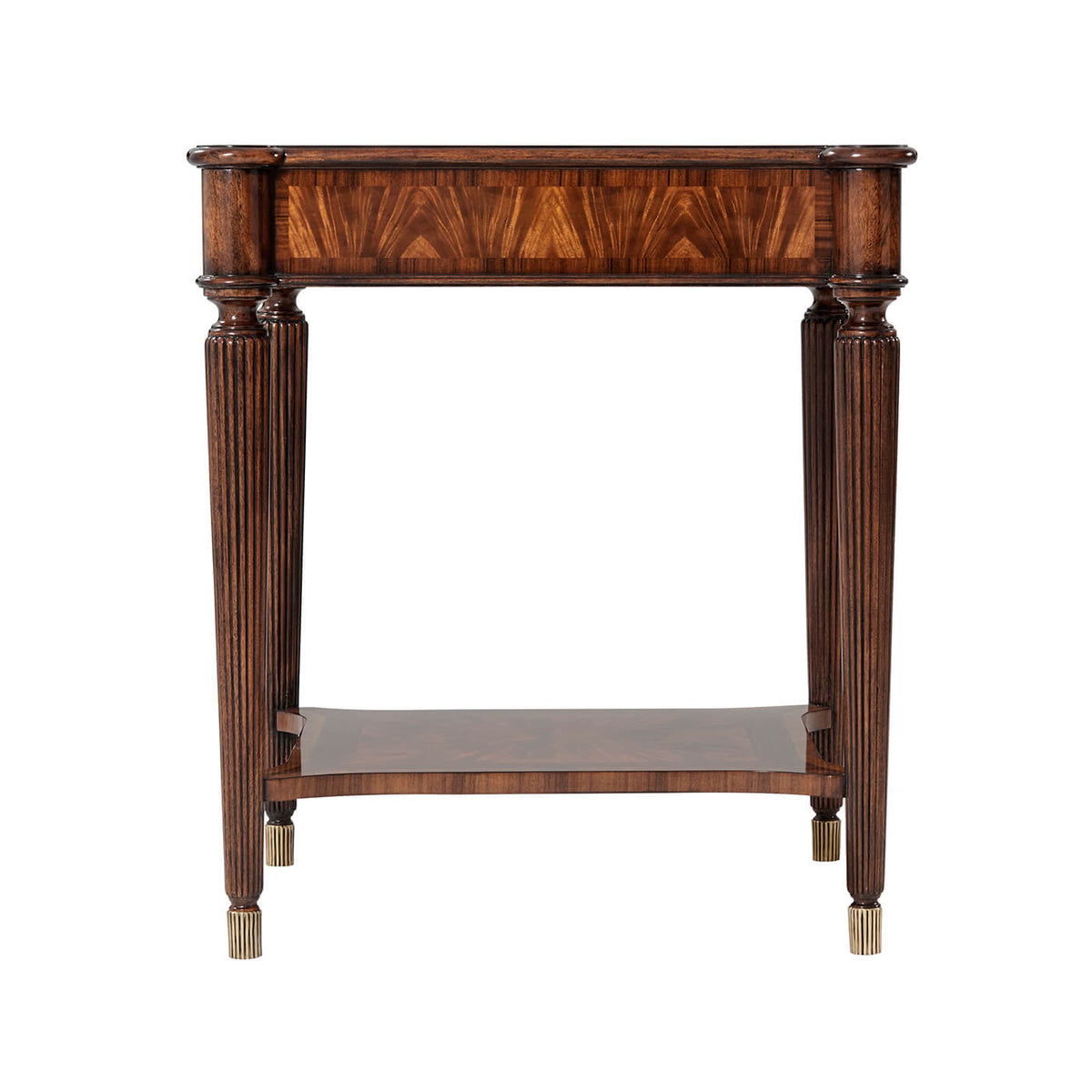 English Reeded Leg End Table - English Georgian America