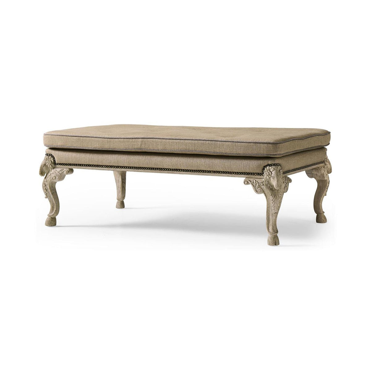 English Rococo Upholstered Bench - English Georgian America