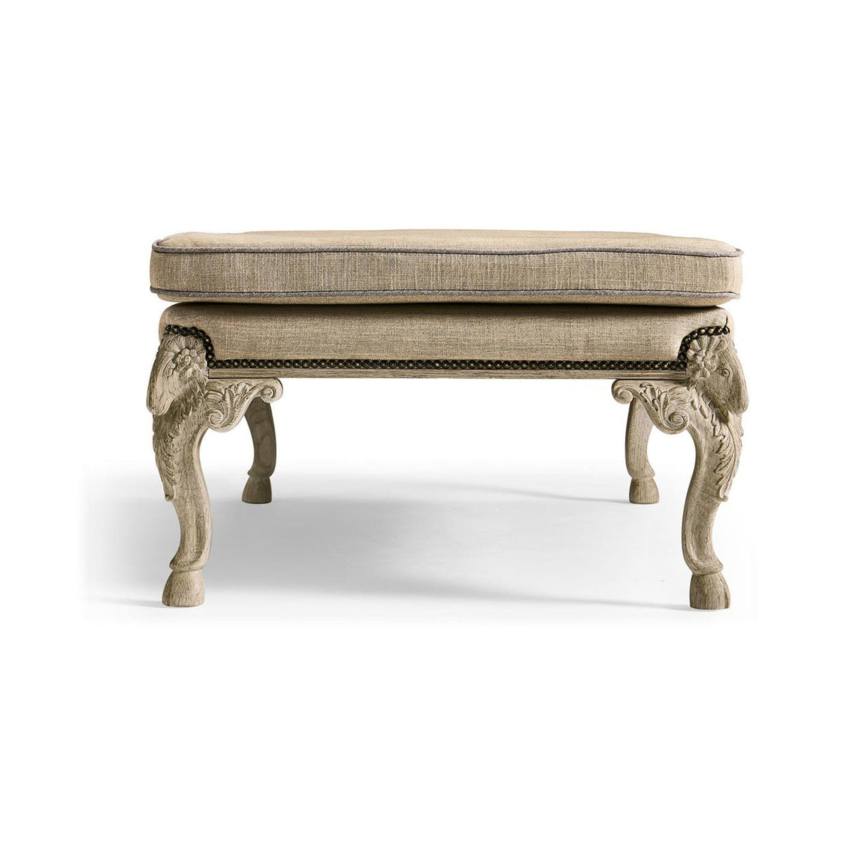 English Rococo Upholstered Bench - English Georgian America