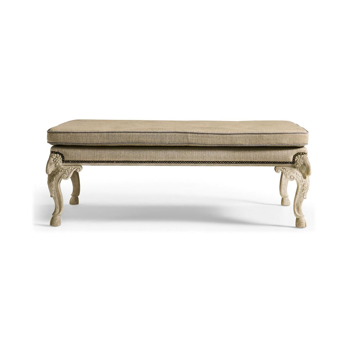 English Rococo Upholstered Bench - English Georgian America