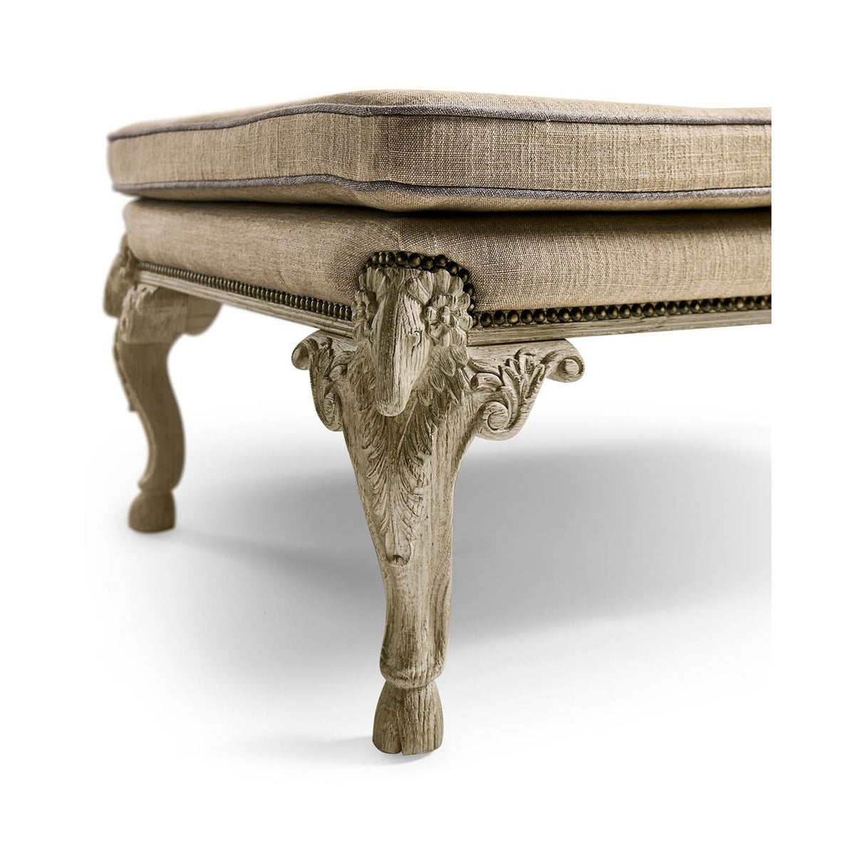 English Rococo Upholstered Bench - English Georgian America