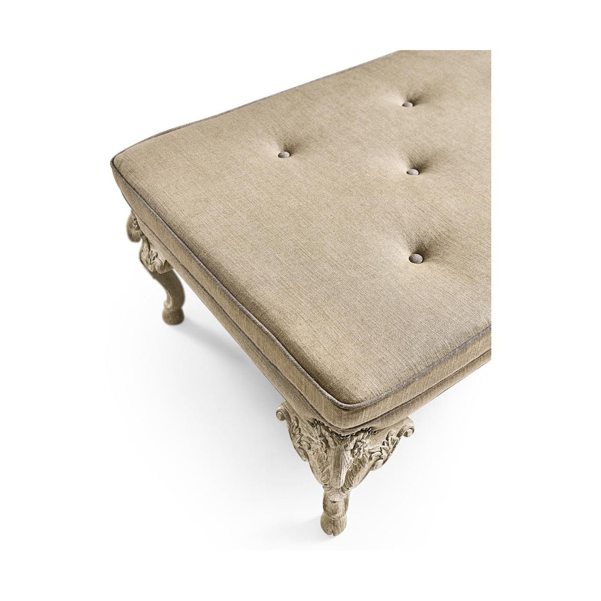 English Rococo Upholstered Bench - English Georgian America