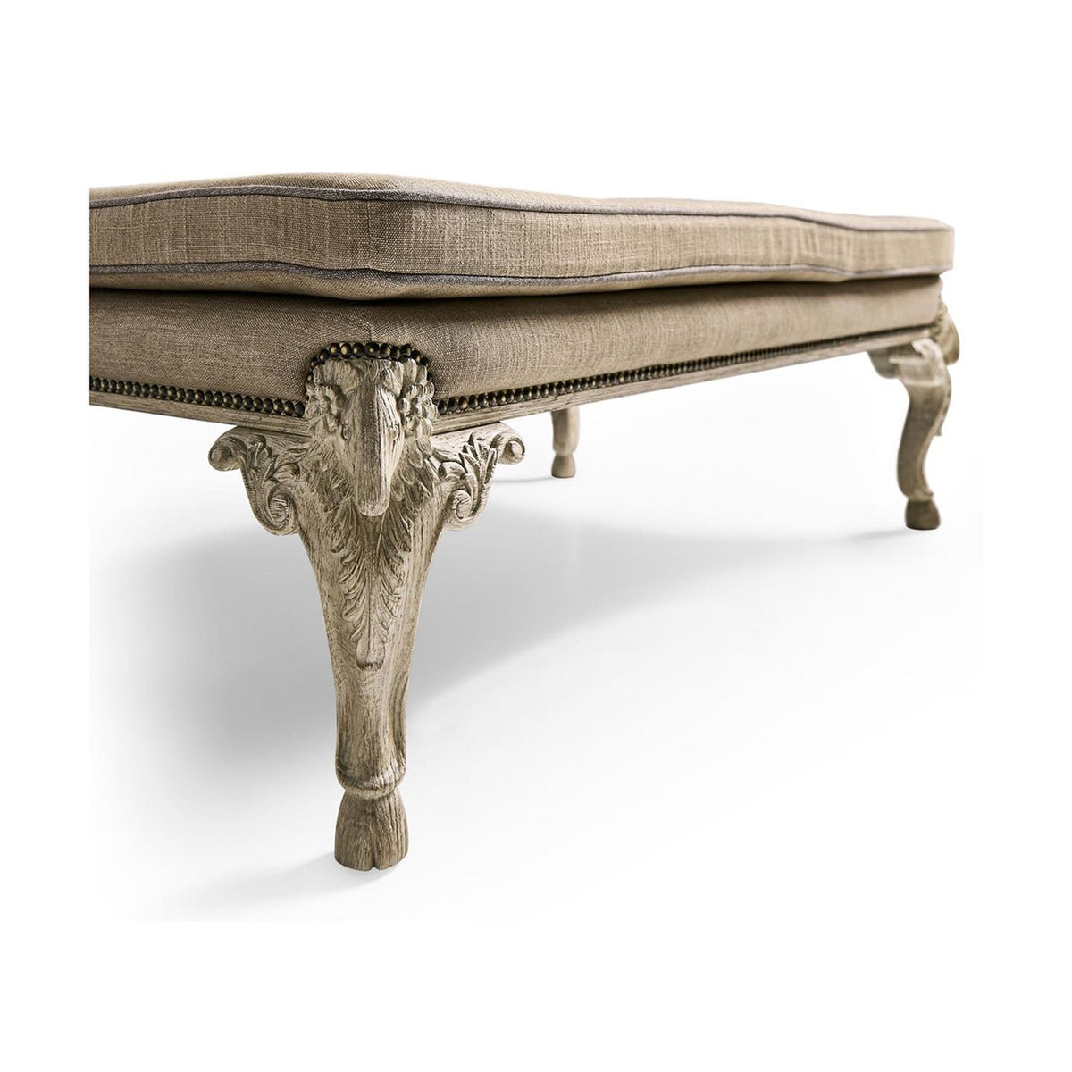 English Rococo Upholstered Bench - English Georgian America