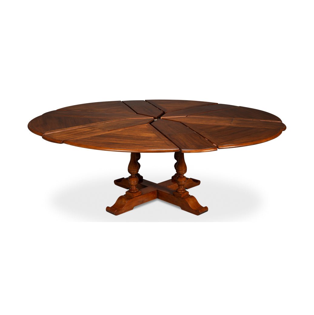English Round Jupe Dining Table - 100&quot; - English Georgian America