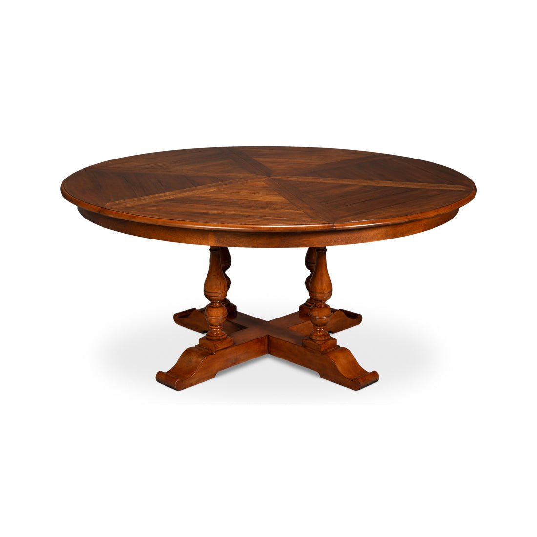 English Round Jupe Dining Table - 70" - English Georgian America