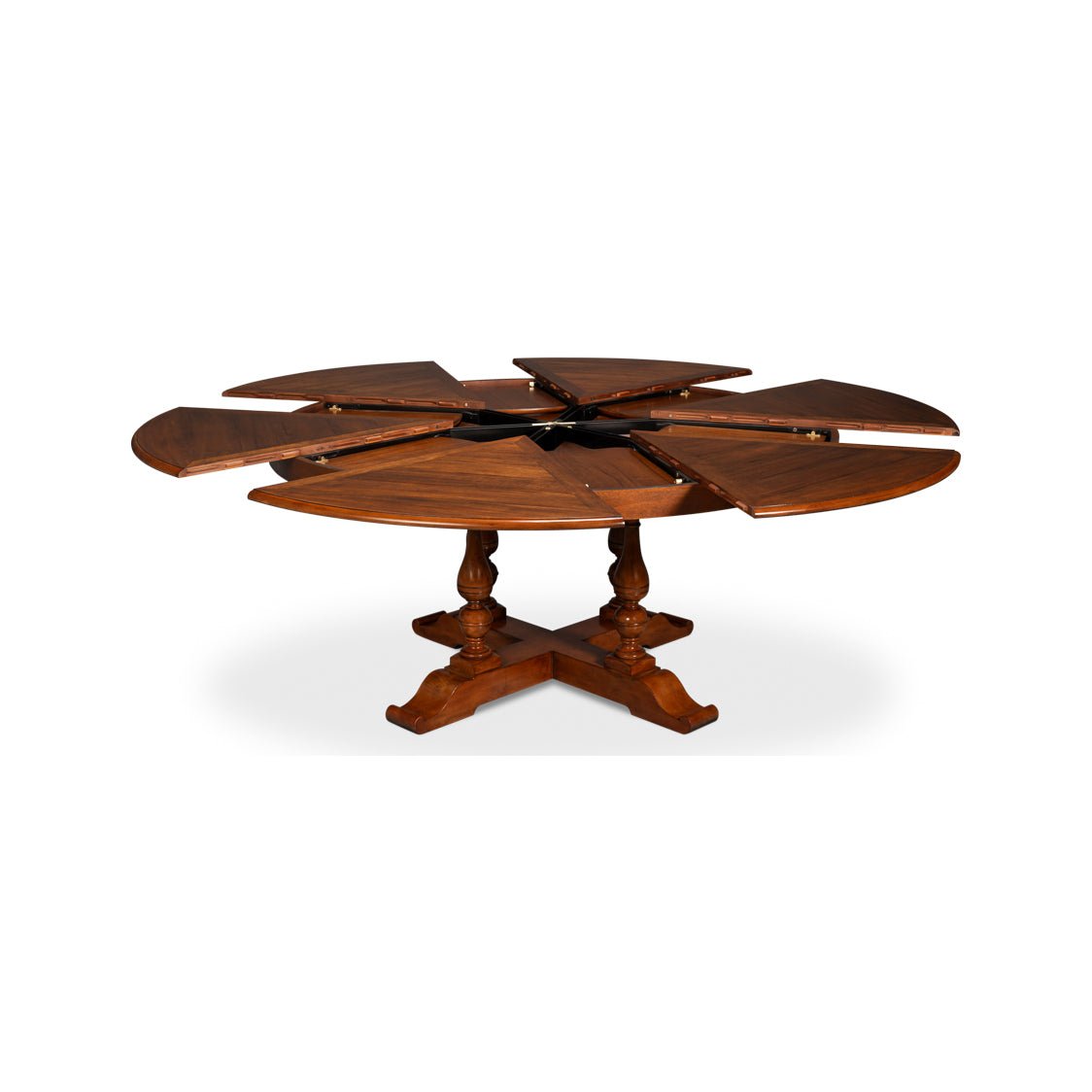 English Round Jupe Dining Table - 70&quot; - English Georgian America