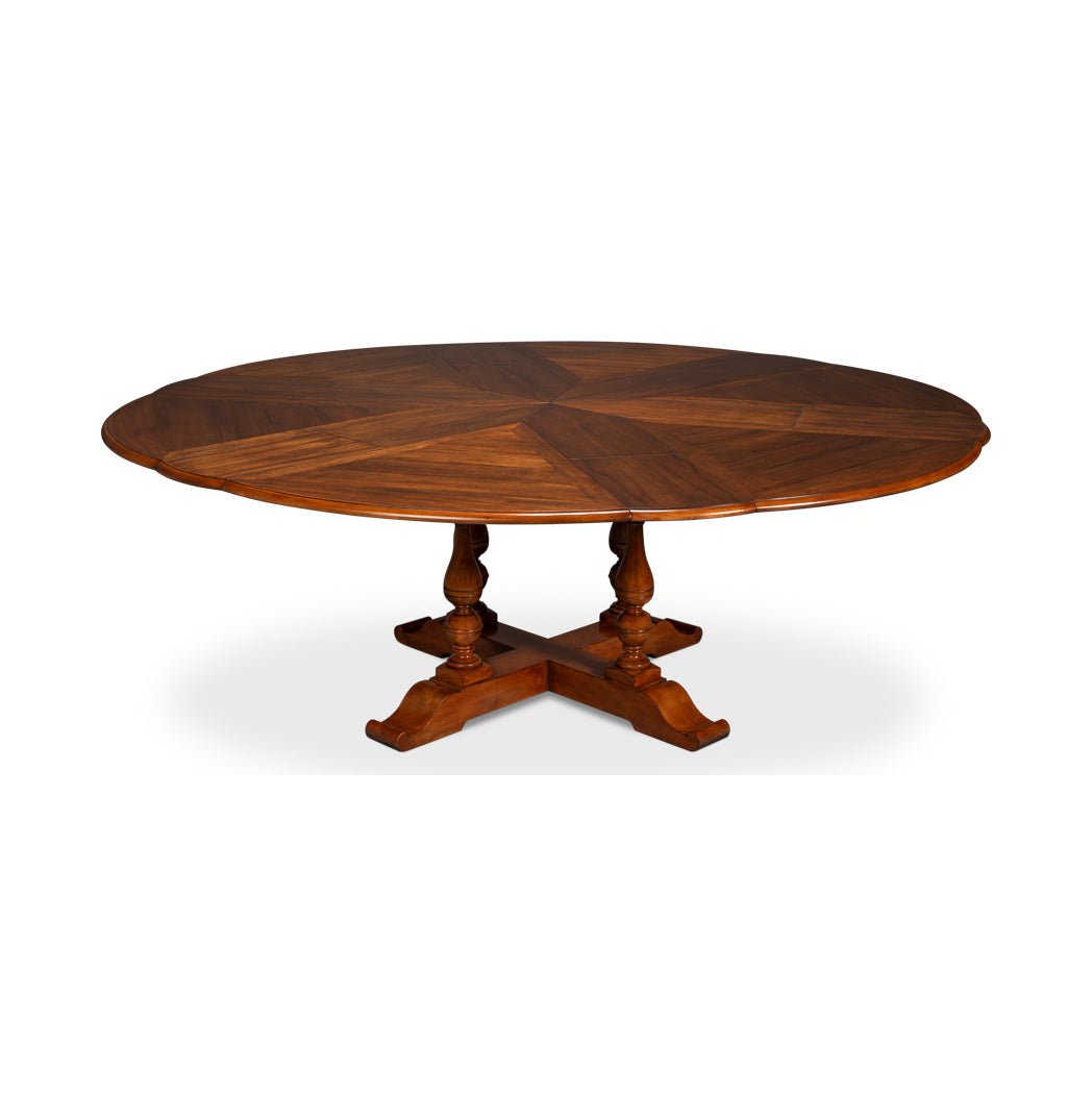 English Round Jupe Dining Table - 70&quot; - English Georgian America