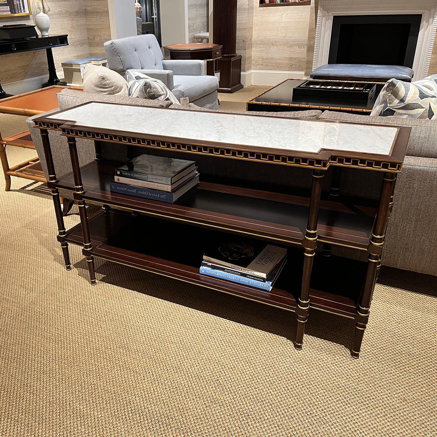 English Three Tier Console Table - English Georgian America