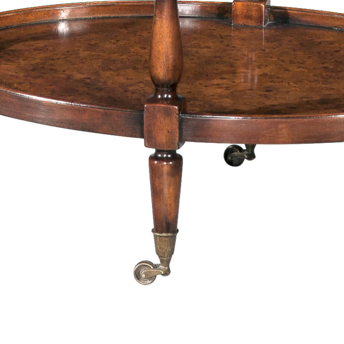 English Three - Tier Oval End Table - English Georgian America