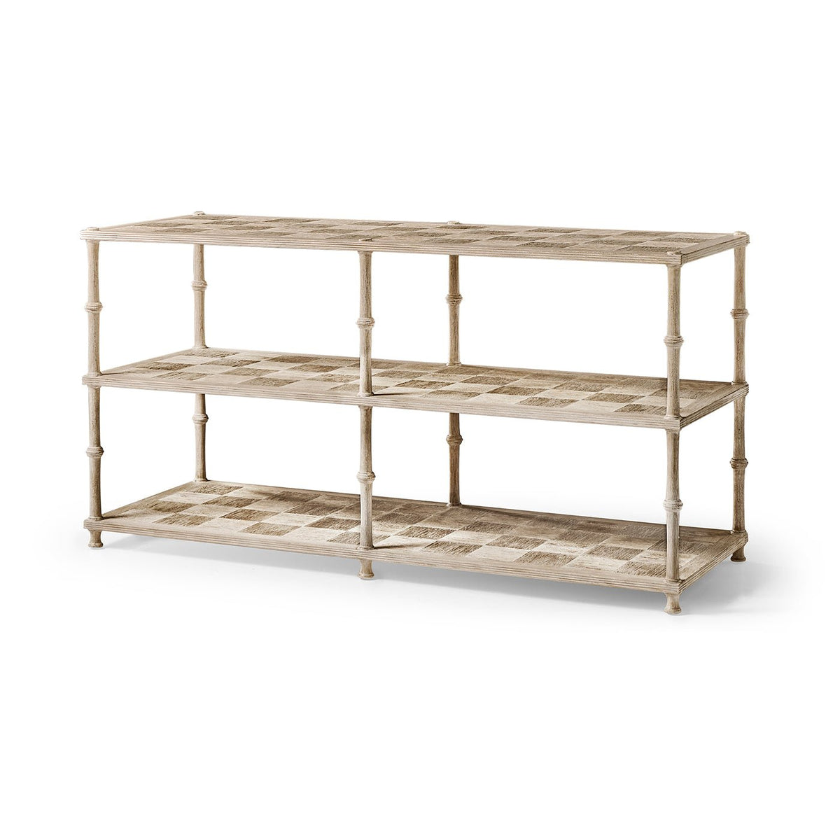 English Three - Tier Washed Console Table - English Georgian America