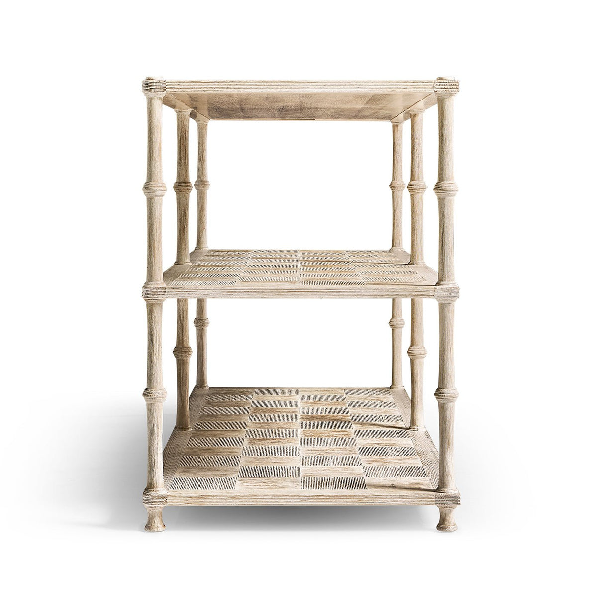 English Three - Tier Washed Console Table - English Georgian America