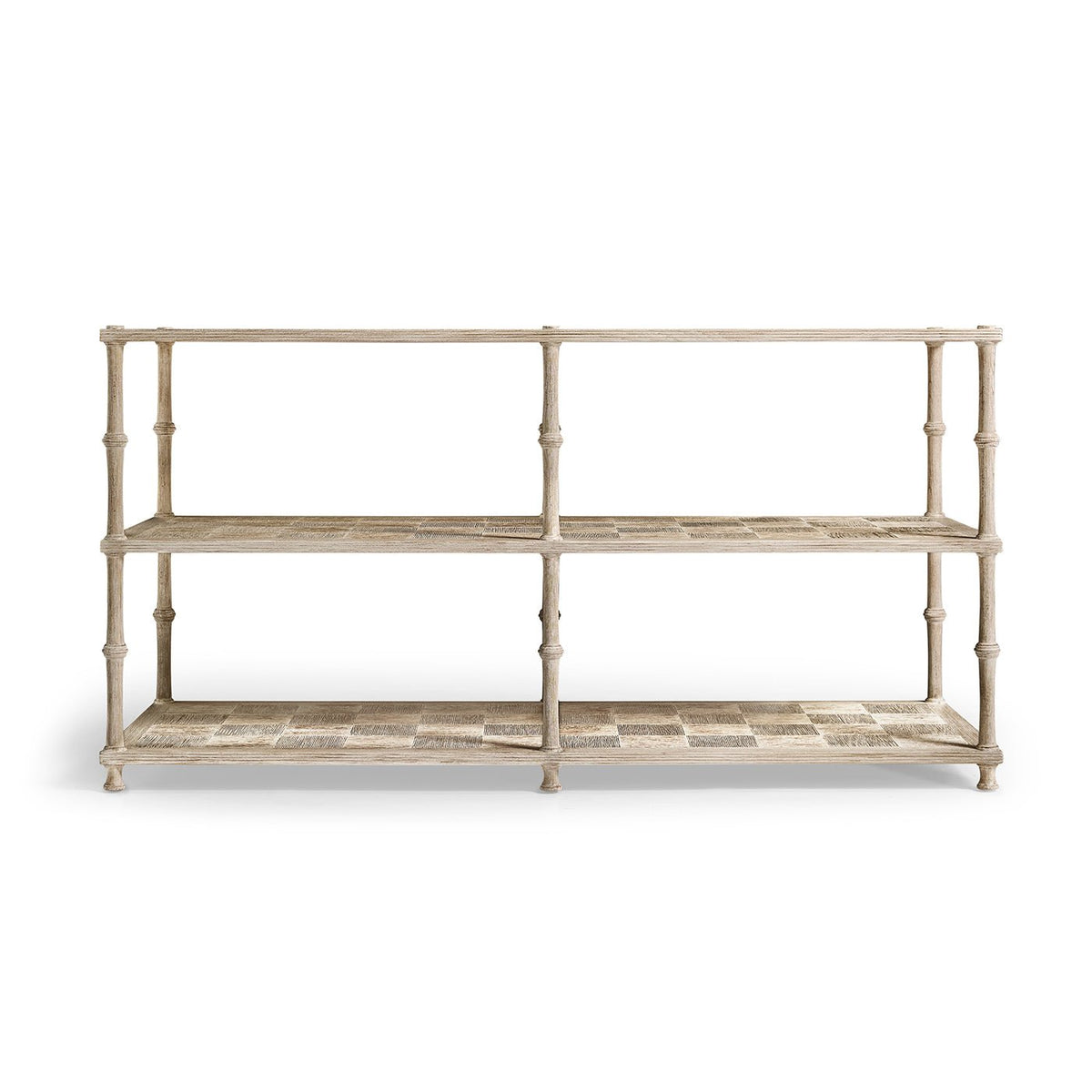 English Three - Tier Washed Console Table - English Georgian America