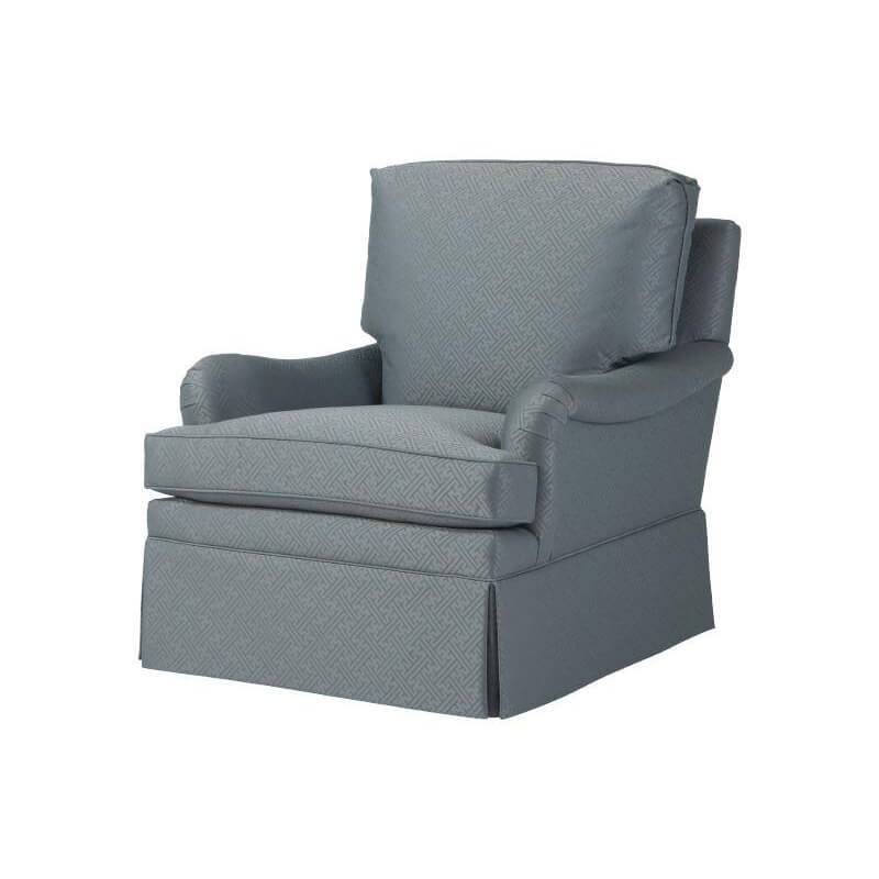 English Upholstered Library Armchair - English Georgian America