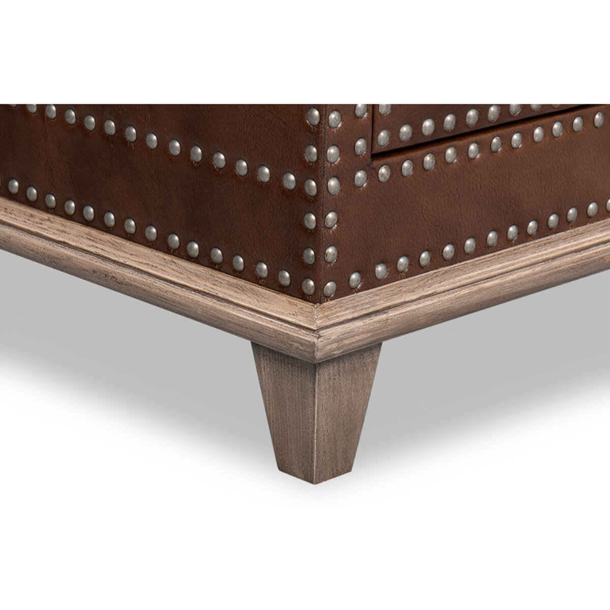 Equestrian Leather Coffee Table - English Georgian America