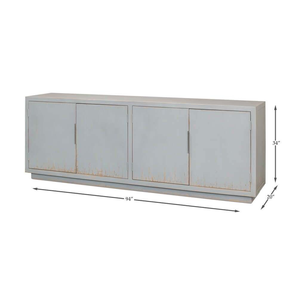 Eros Blue Painted Sideboard - English Georgian America