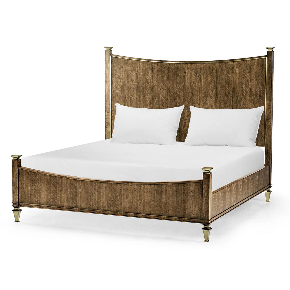 European Classic Walnut Bed - King - English Georgian America