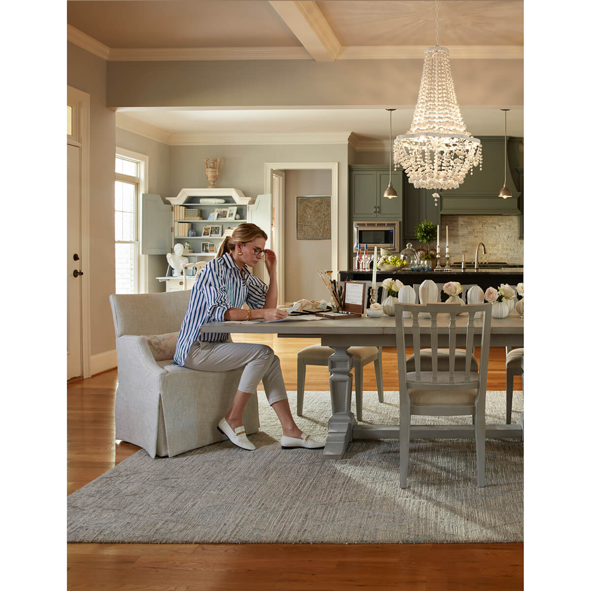 European Extension Dining Table - English Georgian America