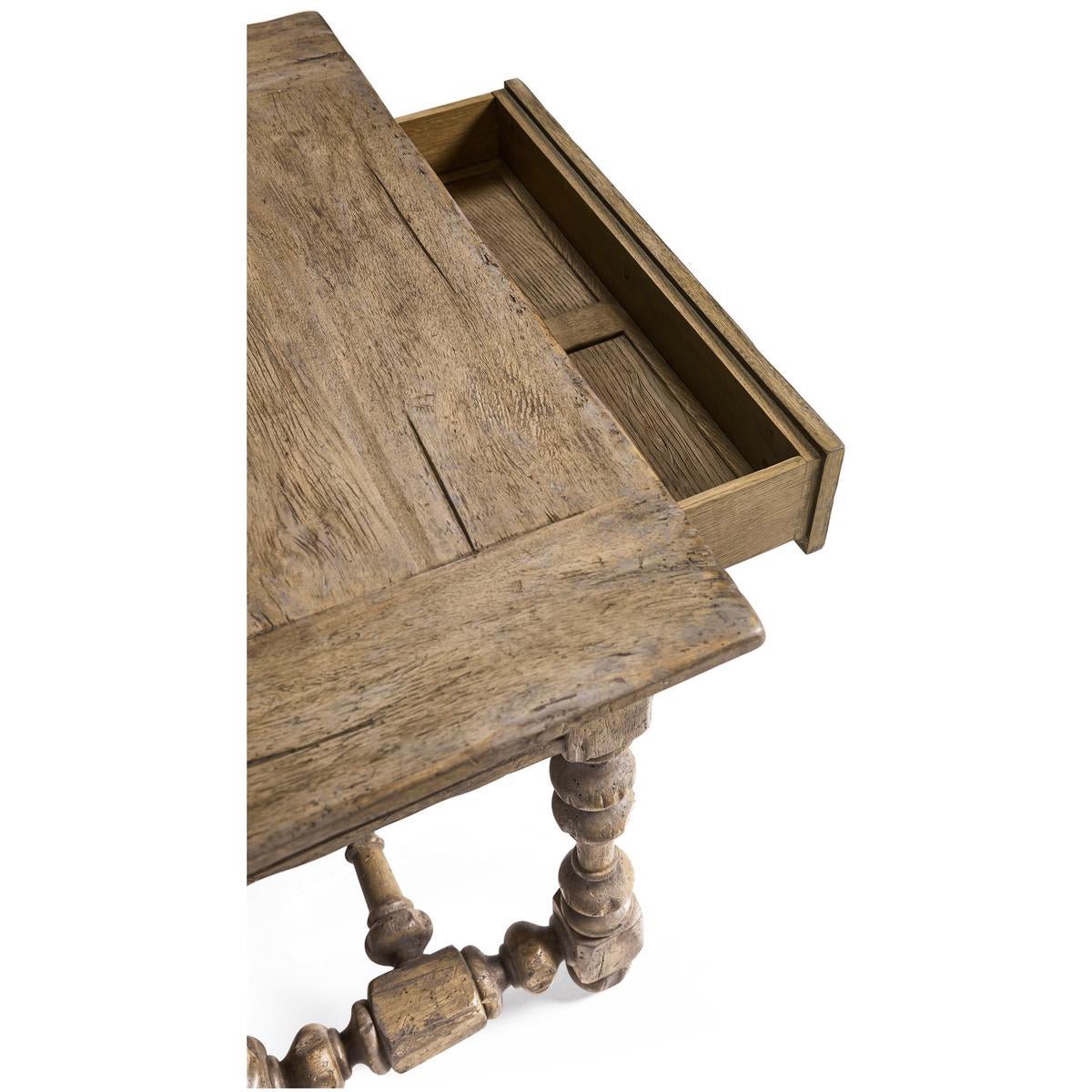 European Farmhouse Turned Leg Nightstand - English Georgian America
