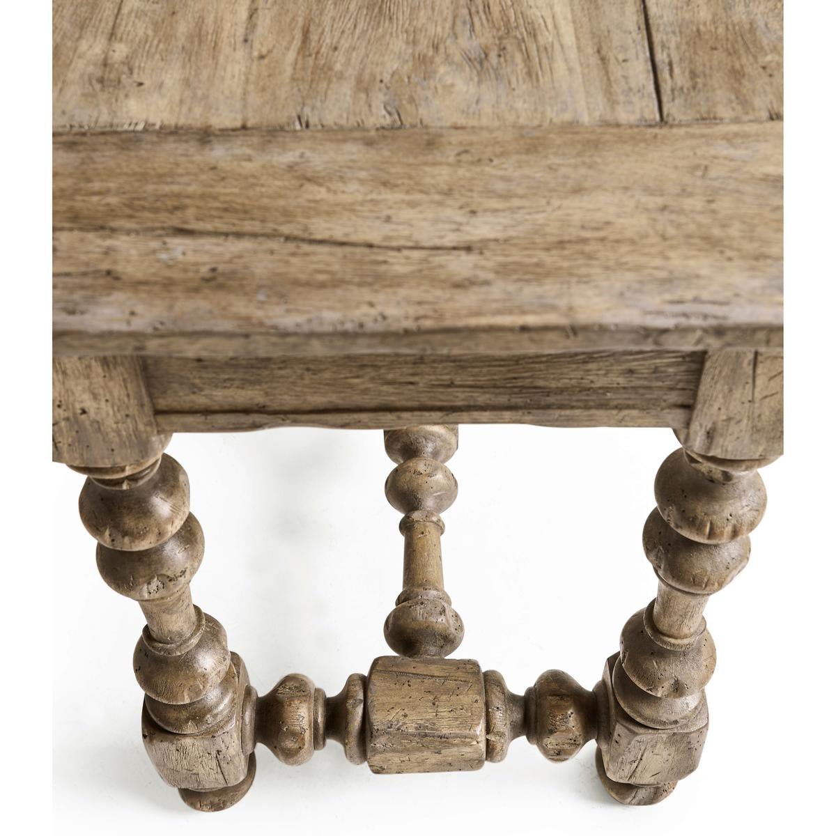 European Farmhouse Turned Leg Nightstand - English Georgian America