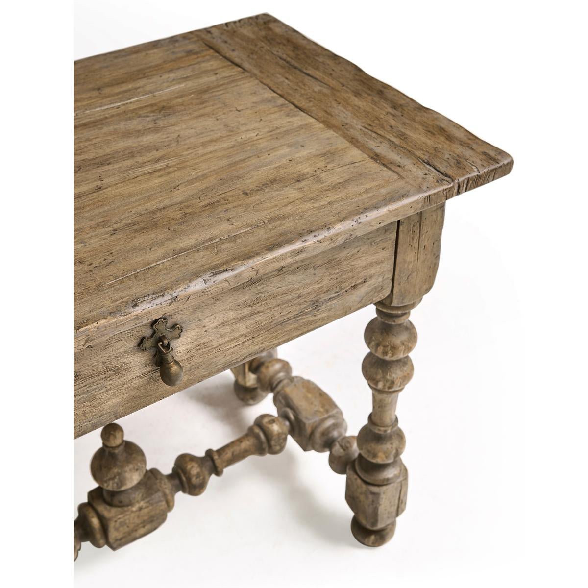 European Farmhouse Turned Leg Nightstand - English Georgian America