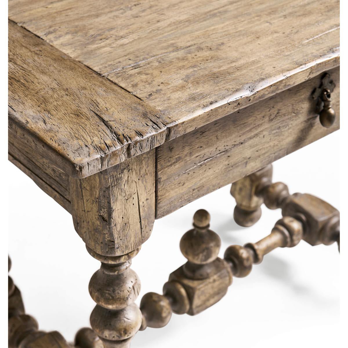 European Farmhouse Turned Leg Nightstand - English Georgian America