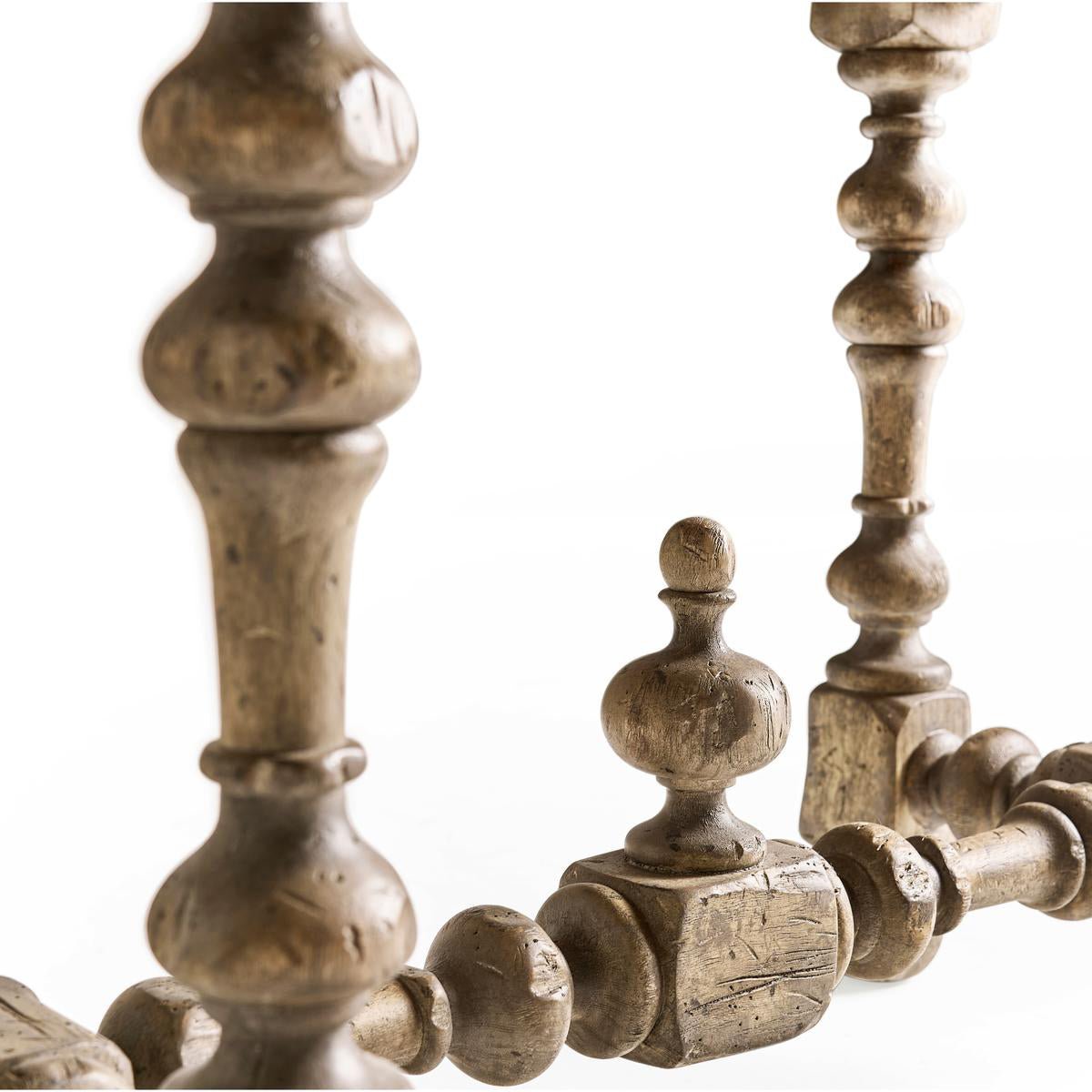 European Farmhouse Turned Leg Nightstand - English Georgian America