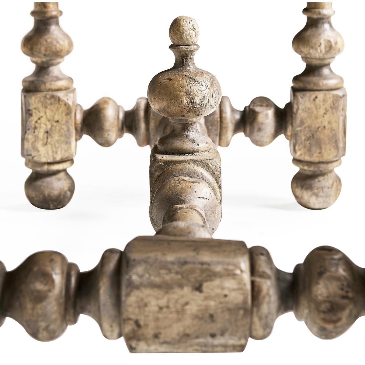 European Farmhouse Turned Leg Nightstand - English Georgian America