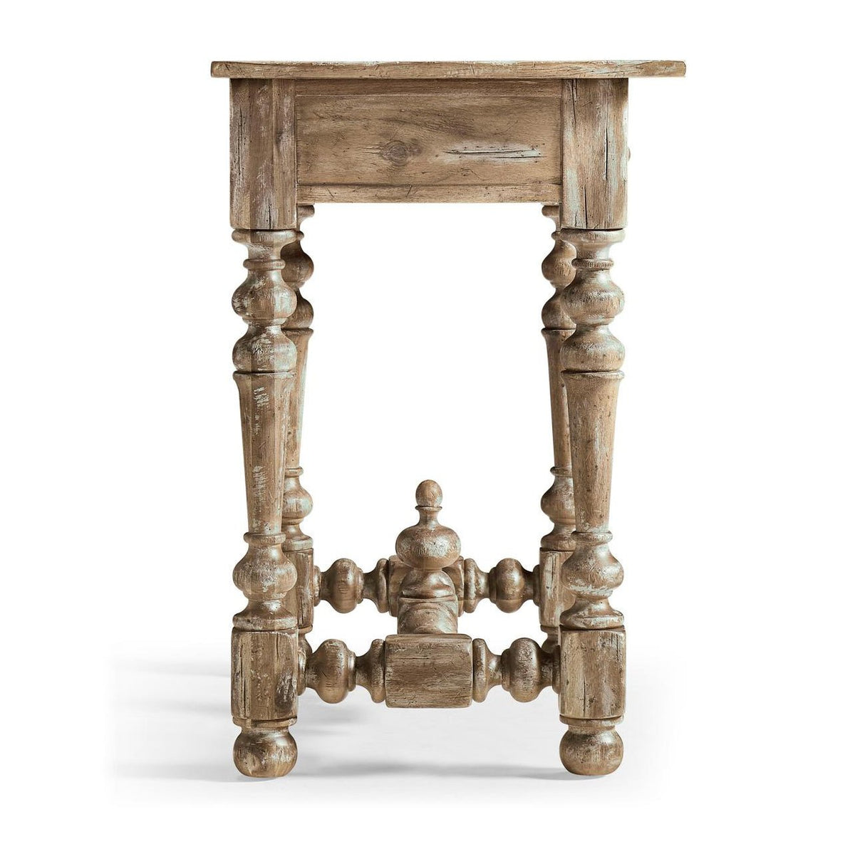 European Farmhouse Turned Leg Nightstand - English Georgian America