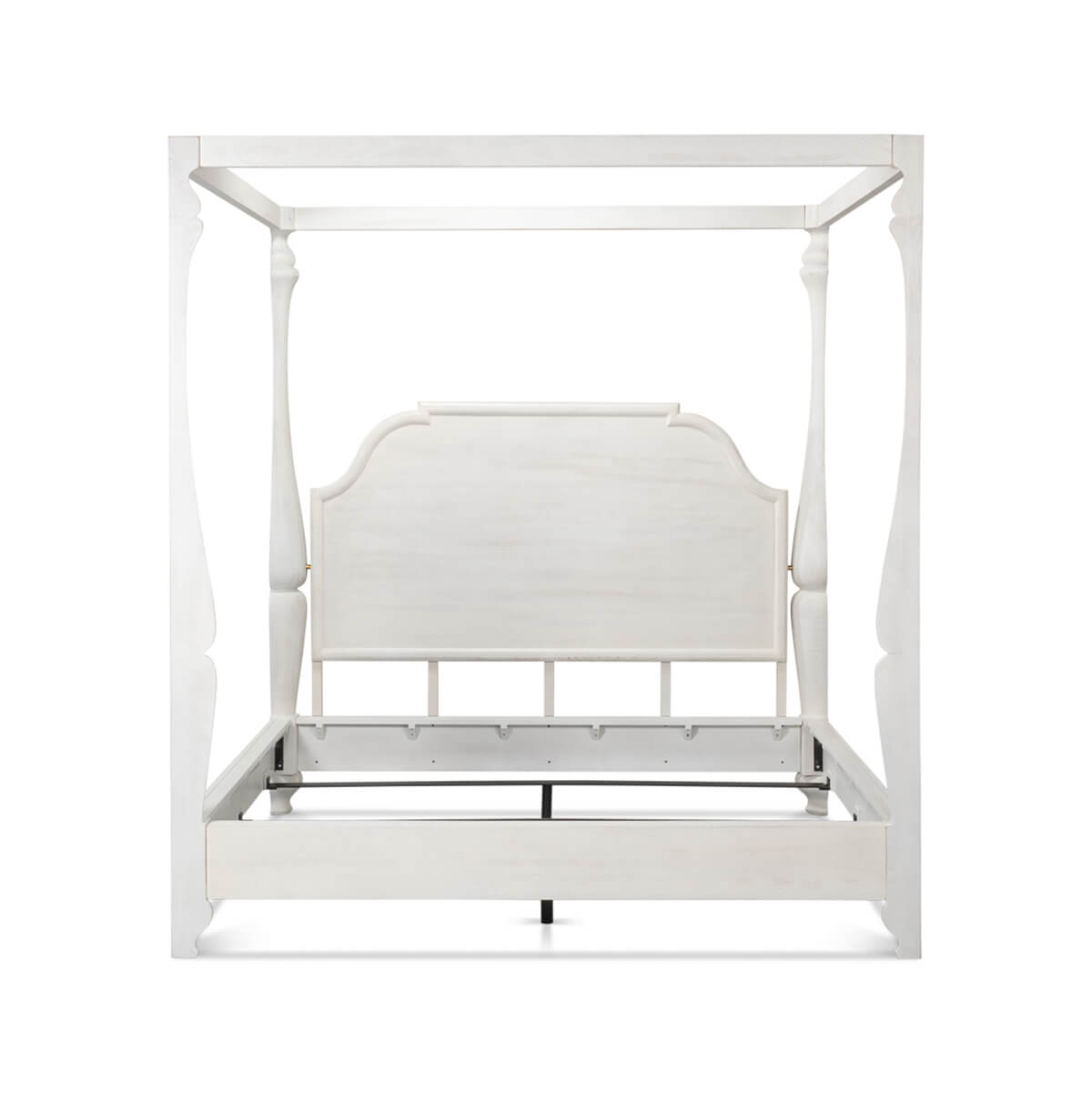 European Style Canopy Bed - Bungalow White - English Georgian America