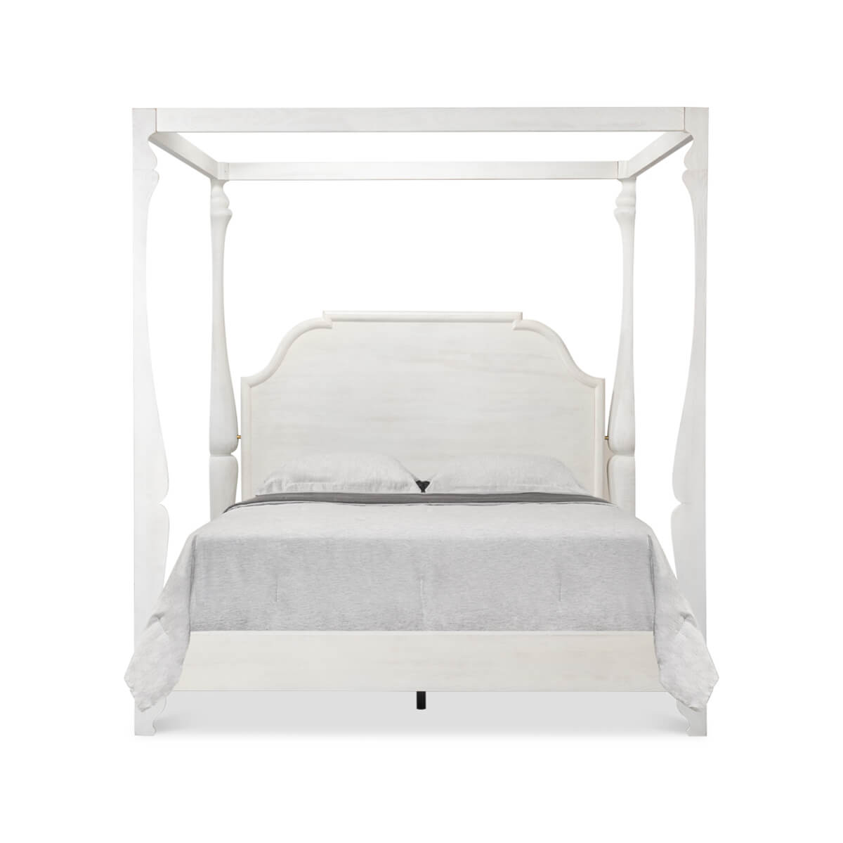 European Style Canopy Bed - Bungalow White - English Georgian America