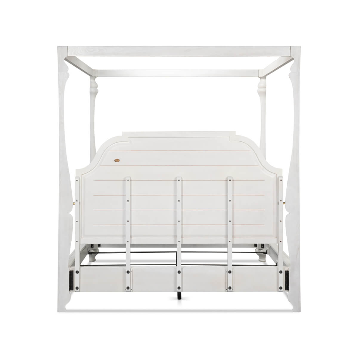 European Style Canopy Bed - Bungalow White - English Georgian America