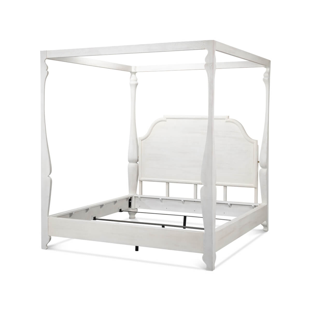 European Style Canopy Bed - Bungalow White - English Georgian America