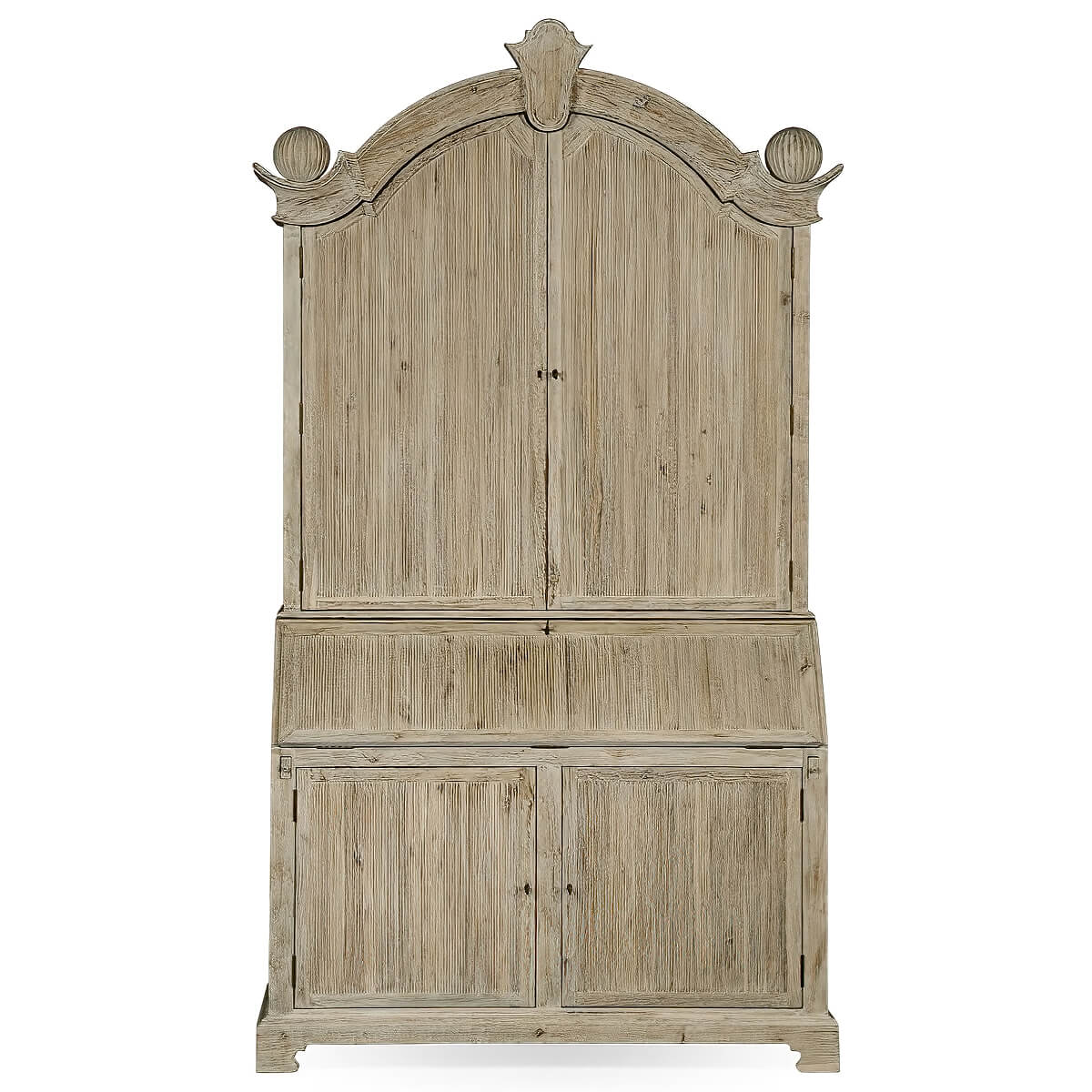 European Whitewashed Secretary Bookcase - English Georgian America