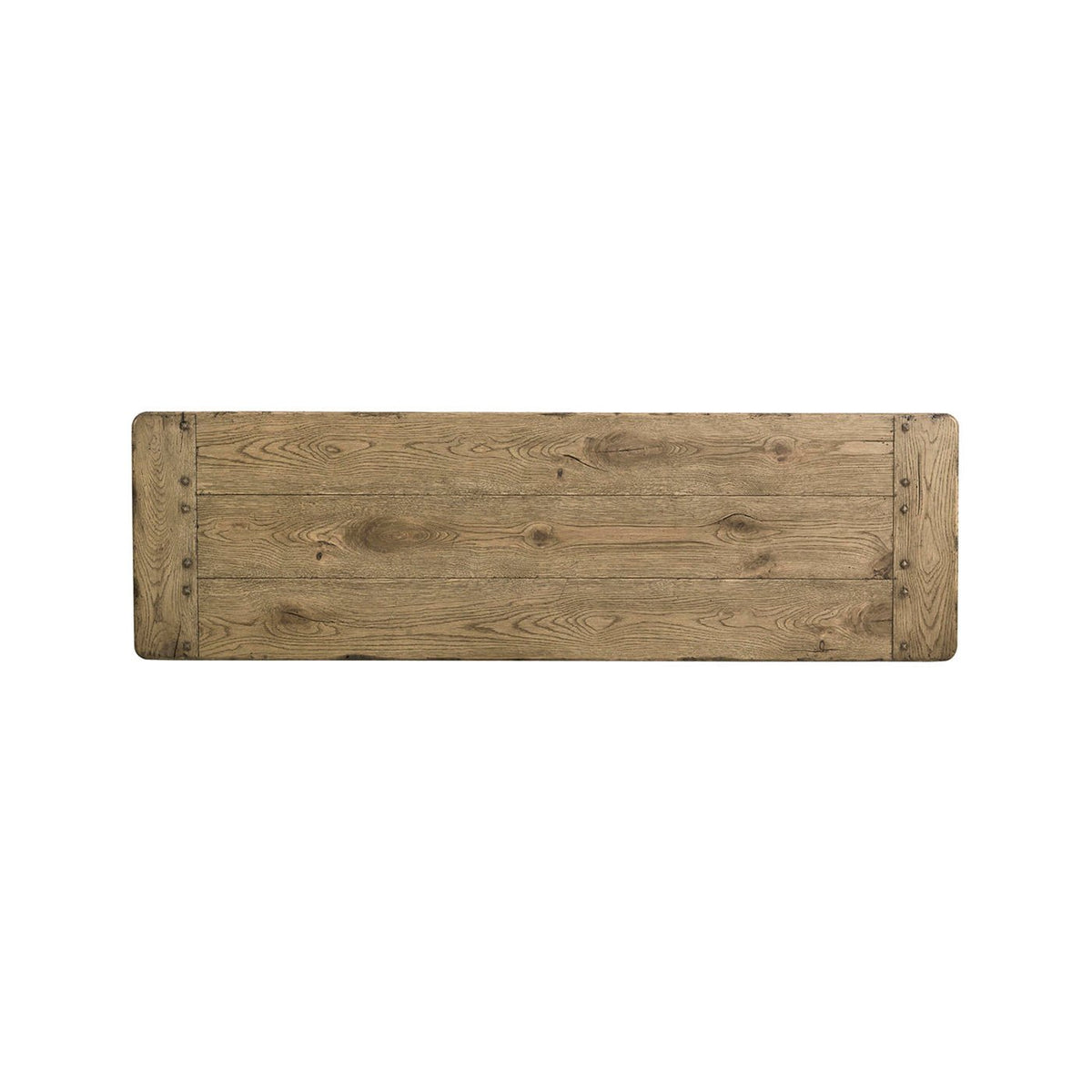 Faded Oak Narrow Solid Wood Console Table - English Georgian America